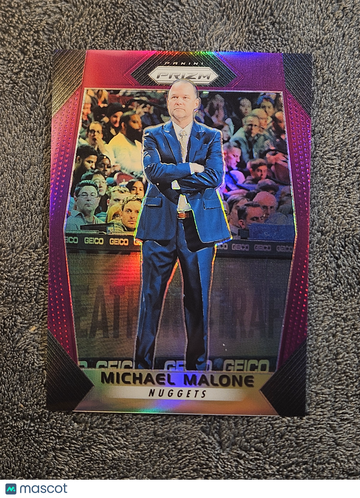 2017 Prizm Michael Mike Malone #170 Purple /75 UNC Tarheels Coach