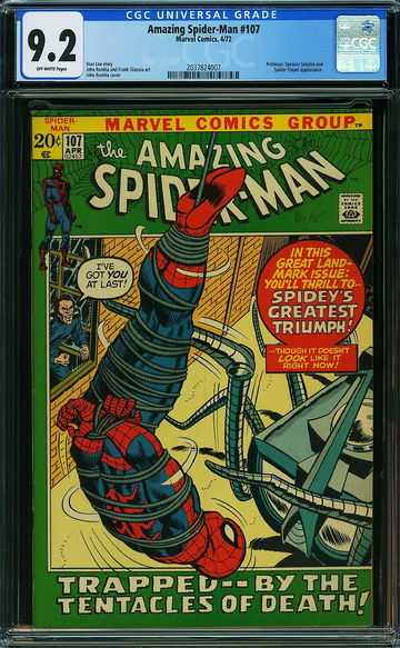 AMAZING SPIDER-MAN #107, CGC 9.2 NM-