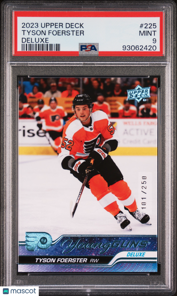 2023 Upper Deck Tyson Foerster #225 Deluxe /250 PSA 9