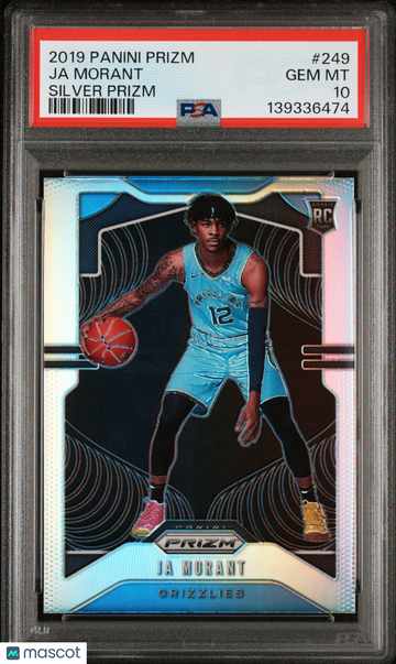 2019 Panini Prizm Ja Morant #249 Silver Rookie RC PSA 10