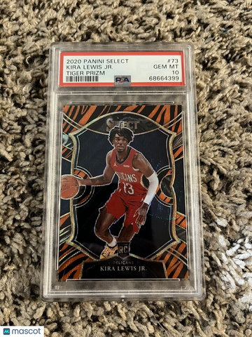 2020-21 Select Kira Lewis Jr Concourse Tiger Prizm  Rookie RC #73 PSA 10, Pop. 2