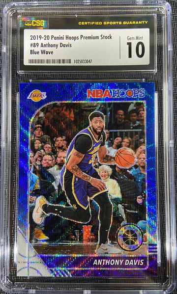 2019-20 Panini Hoops Premium Stock BLUE WAVE Anthony Davis