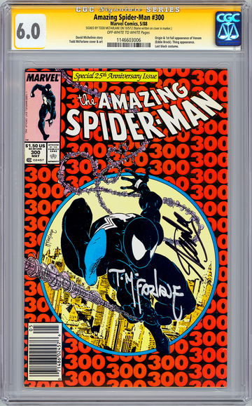 AMAZING SPIDER-MAN #300 CGC-SS 6.0 *SIGNED BY TODD MCFARLANE & STAN LEE* 1988