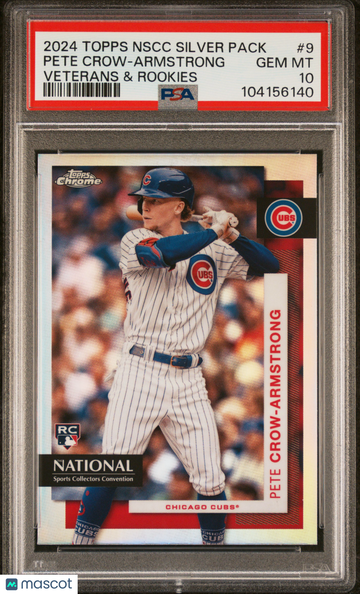 2024 Topps National Sports Collectors Convention Silver Pack Pete Crow-Armstrong #9 & Rookie PSA 10