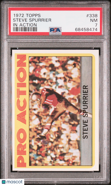 1972 Topps Steve Spurrier #338 In Action PSA 7