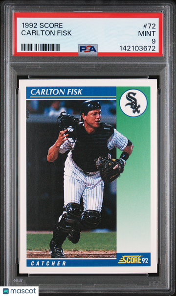 1992 Score Carlton Fisk #72 PSA 9