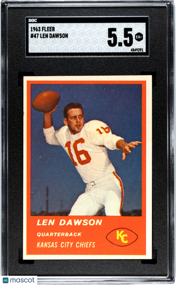 1963 Fleer Len Dawson #47 SGC 5.5