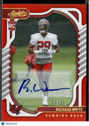 Rachaad White 2022 Panini Absolute Football RC Auto Red /35 Tampa Bay Buccaneers