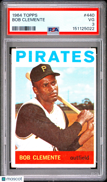 1964 Topps Bob Clemente #440 HOF PSA 3