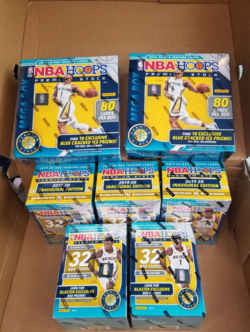 2019 Hoops Premium.   2 mega boxes.  5 blasters.  