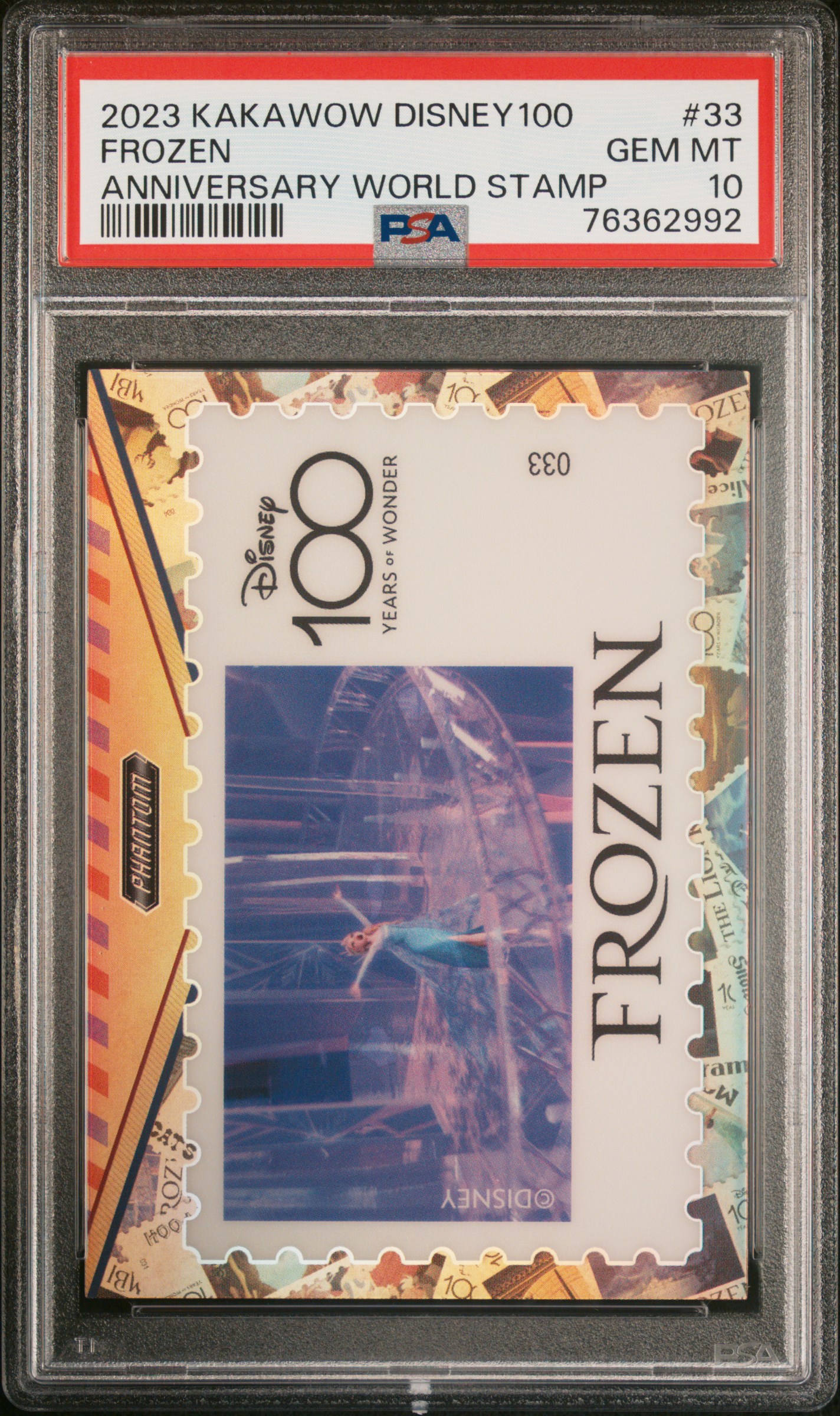 2023 Kakawow Disney100 Wondrous World Stamp  Frozen  PSA 10
