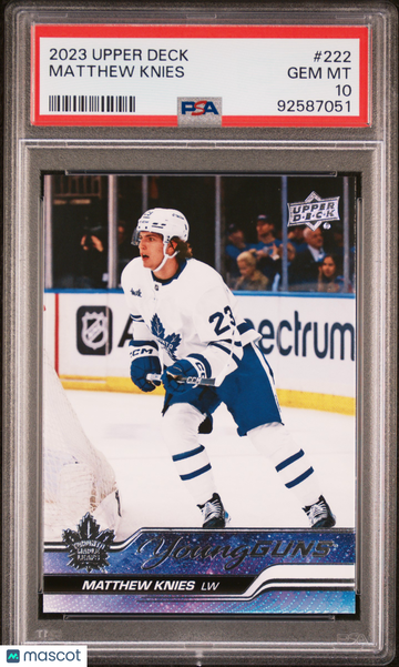 2023 Upper Deck Matthew Knies #222 Young Guns Rookie PSA 10
