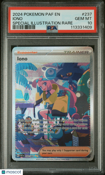Paldean Fates Iono Holo Special Illustration Rare PSA 10 #237