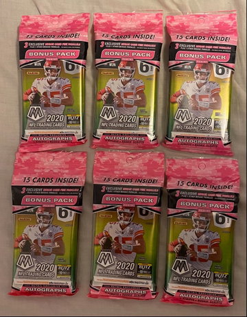 6X 2020 Mosaic Football Cello Packs