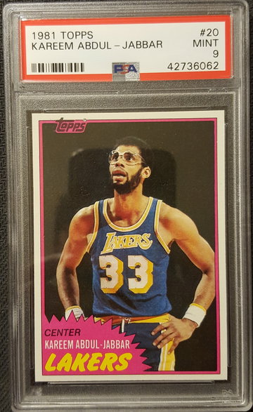 1981 Topps Kareem Abdul-Jabbar PSA 9