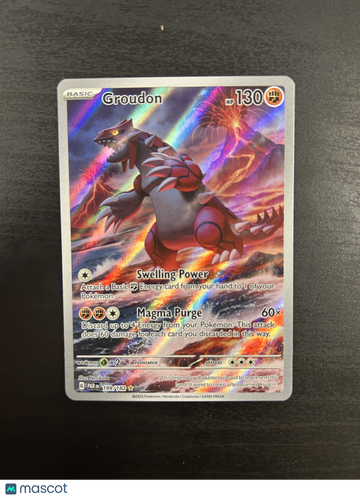 2023 Paradox Rift Groudon Holo Secret Rare #199/182