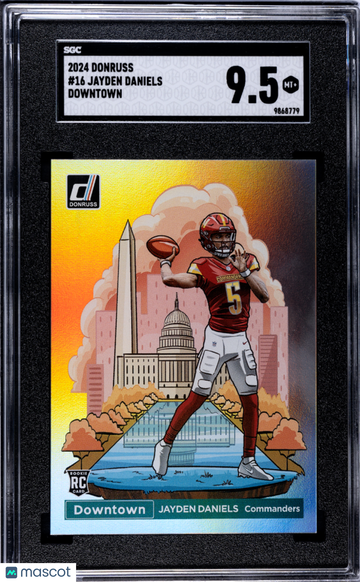 2024 Donruss Jayden Daniels #16 Downtown SGC 9.5