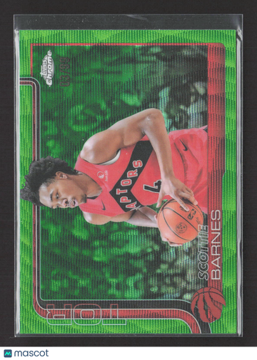 2025 Topps Chrome Scottie Barnes #203 Green Wave 03/39