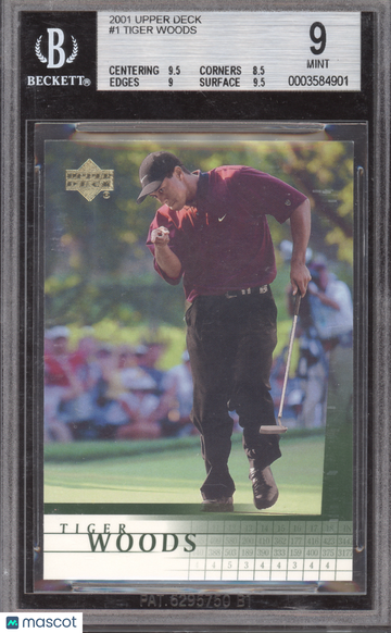 2001 Upper Deck Tiger Woods #1 BGS 9