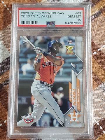 2020 Topps Opening Day Yordan Alvarez Psa 10
