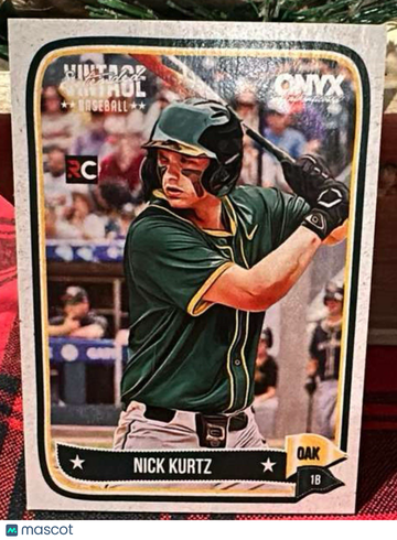 2024 Onyx Vintage Extended Nick Kurtz #OVNIKU Onyx Rookie