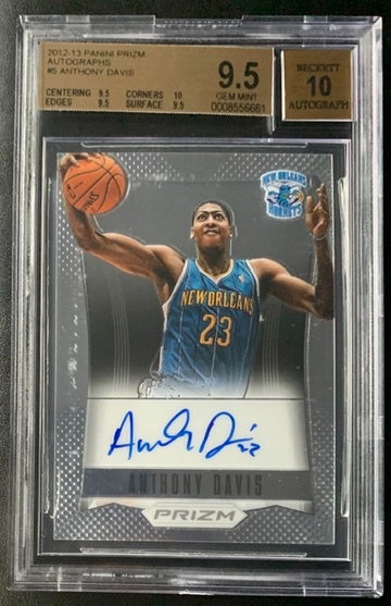 Anthony Davis 2012 Prizm Auto BGS 9.5 True Gem+ 