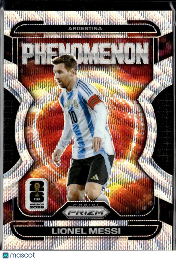 Lionel Messi 2026 Panini Prizm Phenomenon Silver Argentina