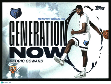 2025-26 Topps Cedric Coward #GN-11 Generation Now Memphis Grizzlies