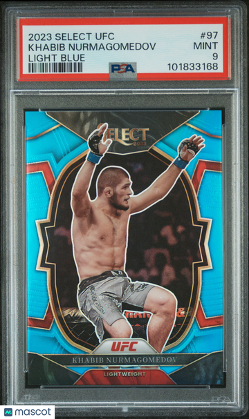 2023 Panini Select UFC Khabib Nurmagomedov #97 Light Blue PSA 9