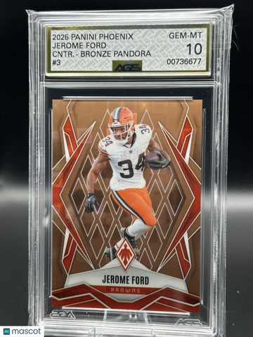 2025 Panini Phoenix Jerome Ford #3 Bronze Pandora /125 AGS 10