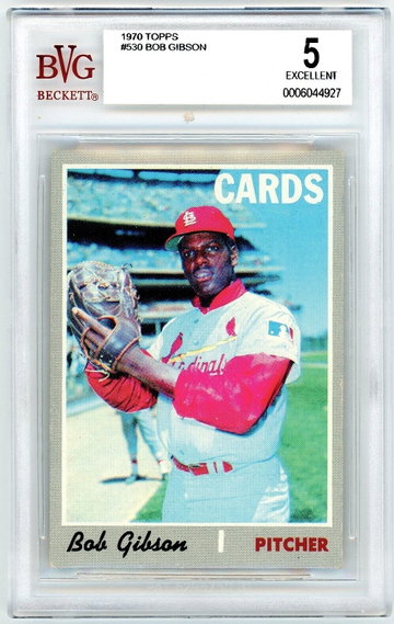 1970 Topps Bob Gibson #530 BVG Beckett 5 P1313 See Description