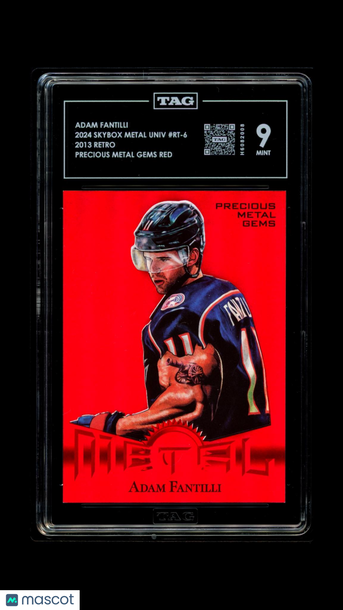 2024 SkyBox Metal Universe 2013 Retro Adam Fantilli #RT-6 Precious Metal Gems Red /100 TAG 9