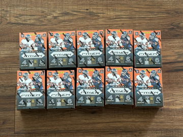 Lot of 10 2022 Panini Prizm Football 6-Pack Blaster Box (Orange Ice Prizms!) (Fanatics)