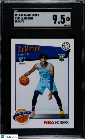 2019 Panini Hoops Ja Morant #297 Tribute Rookie SGC 9.5