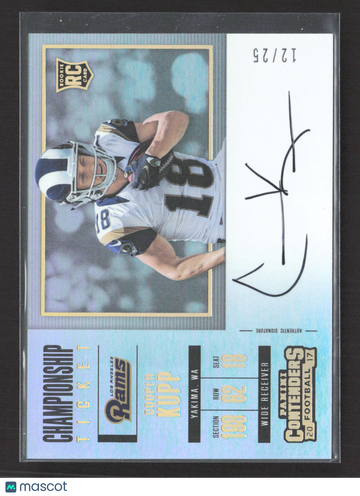 2017 Panini Contenders Championship Ticket Cooper Kupp #374 /25 RC