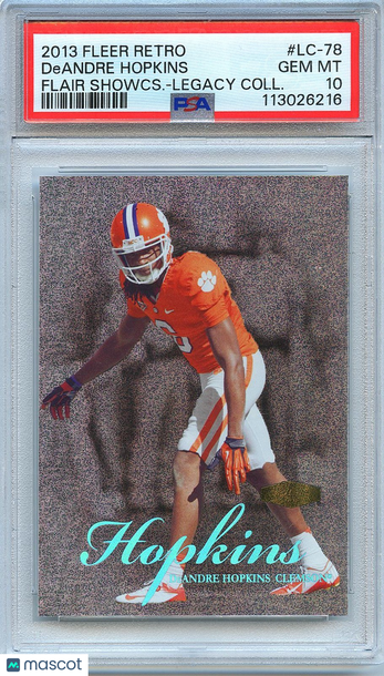 2013 Fleer Retro DeAndre Hopkins #LC-78 Legacy Collection Parallel/Variety Rookie Insert PSA 10