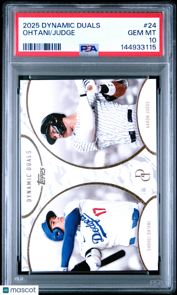 2025 Topps Dynamic Duals Ohtani Judge #24 PSA 10