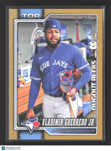 2026 Topps Series One Dugout Peeks Vladimir Guerrero Jr. #20 Gold