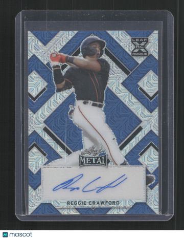 2022 LEAF METAL BASEBALL REGGIE CRAWFORD #BA-RC1 /5 AUTO RC SN,AU,RC,/5