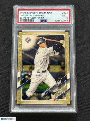 2021 Topps Chrome Shogo Nakamura #141 SuperFractor Rookie PSA 9