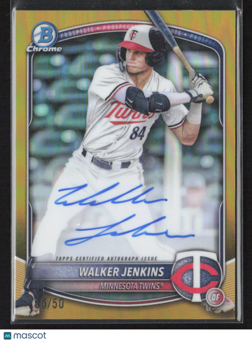 2025 Bowman Chrome Walker Jenkins #CPA-WJ Gold Refractor /50