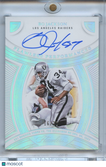 Bo Jackson 2025 Flawless On Card Auto Autograph Oakland Raiders 16/20