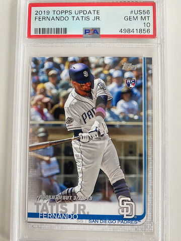2019 Topps Update Fernando Tatis Jr. Debut Rookie Card PSA 10 Gem Mint!