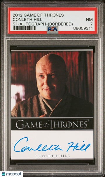 2012 Game Of Thrones Season 1-Autograph Conleth Hill (Bordered) PSA 7