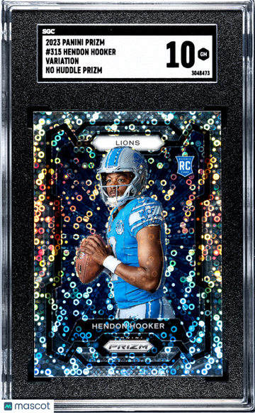 2023 Panini Prizm Hendon Hooker #315 Variation No Huddle SGC 10