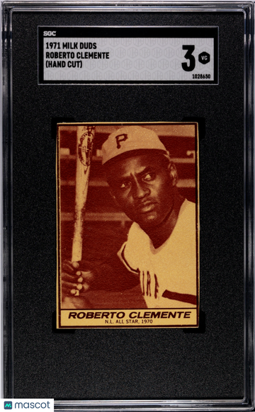 1971 Milk Duds Roberto Clemente SGC 3