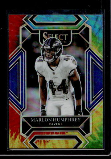2021 Panini Select Tie-Dye Prizm Marlon Humphrey #205 Club Level /25