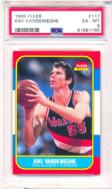 1986 Fleer #117 Kiki Vandeweghe PSA 6