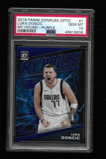 2019 DONRUSS OPTIC LUKA DONCIC PURPLE MY HOUSE