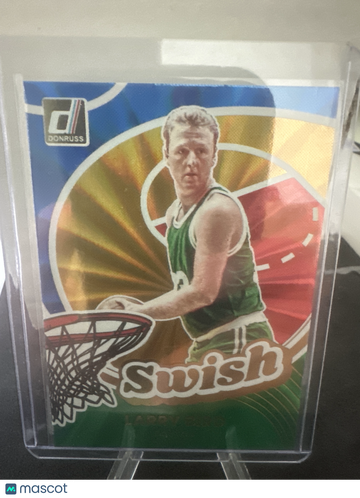 2025-26 Donruss Swish Holo Green Laser Larry Bird #6 Boston Celtics Basketball Card